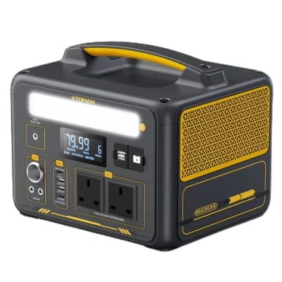 Image of VTOMAN Jump 600X Portable Power Station 600W 299Wh Solar Generator LiFePO4 Battery with Pure Sine Wave (Surge 1200W) AC Outlet, PD 60W USB C, 3x Regulated 12V/10A DC for Camping