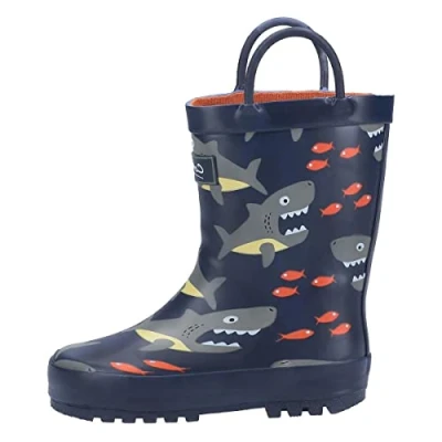 Image of Cotswold Childrens Unisex Puddle WATERPROOF Wellington Junior Boys Navy Size UK 6 Infant