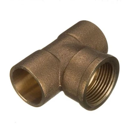 Image of Pack of 2 15mm x 1/2&quot; Solder Ring Threaded Centre Tee (Known as Copper reducing tee/Reducer tee/reducing tees/Solder Fittings)