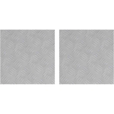 Image of vidaXL Aluminum Checker Plates 2 pcs Anti Slip 40x40 cm