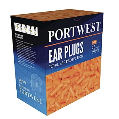 Image of Portwest Ear Plug Dispenser Refill Pack (500 pairs ) Orange