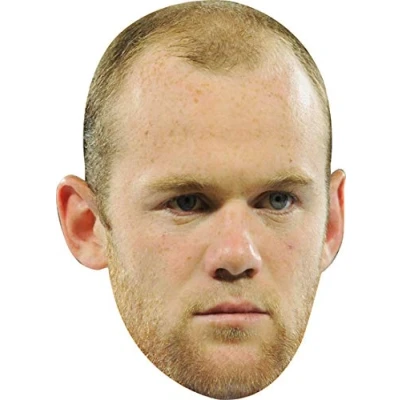 Image of FoxyPrinting Wayne Rooney Football 2018 Celebrity Cardboard Party Face Mask Fancy Dress