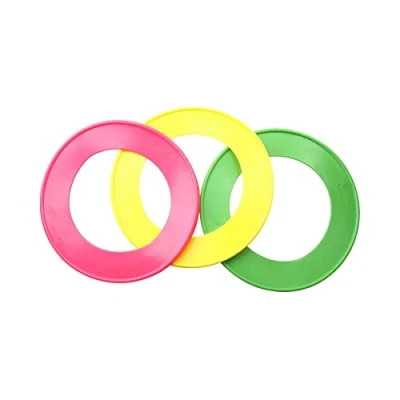 Image of 3PK Small Assorted Colour Hoop La Interactive Dog Throw &amp; Fetch Toy 15cm