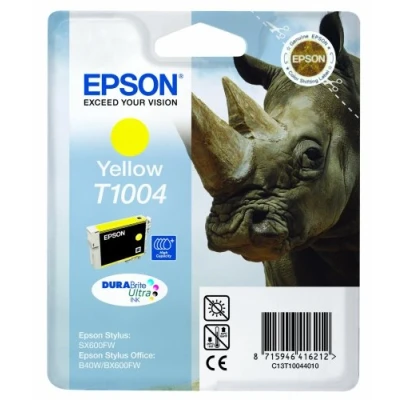 Image of Epson T1004 Yellow Ink Cartridge for SX600FW, B40W/BX600FW, Genuine, Amazon Dash Replenishment Ready