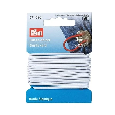 Image of Prym Elastic Cord, White, weiß, 3 m