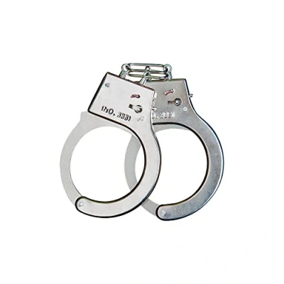 Image of Wicked Costumes Adult Metal Police Handcuffs with Keys Fancy Dress Accessory