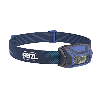 Image of PETZL Actik Core, Rechargeable Front Lamp, Blue, U, Unisex Adult