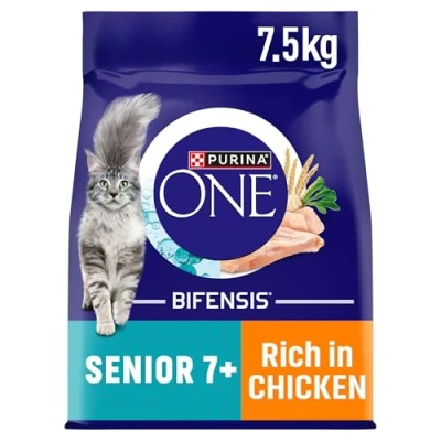 Image of PURINA ONE Senior 7+ Chicken Dry Cat Food 7.5kg