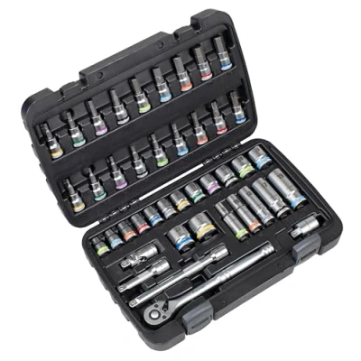 Image of Sealey Premier 3/8&quot; Sq Drive Socket &amp; Bit Set 42pc AK7915
