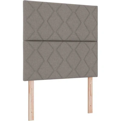Image of vidaXL LED Headboard Diamond Blocks Design Taupe 100 cm Fabric