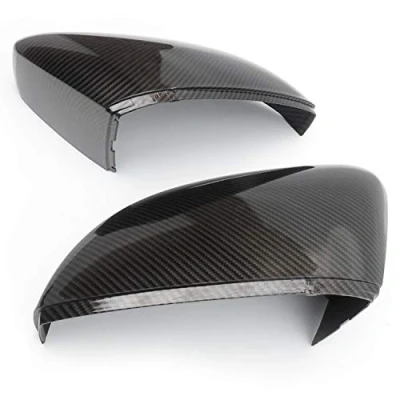 Image of UNDERGROUND PARTS mk5 Gloss Carbon Fibre Effect Black Side Door Wing Mirror Covers Caps Pair for VW Polo 6R 2009 2017