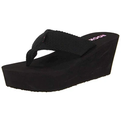 Image of Rocket Dog Women&#039;s Diver Webbing Flip Flop, Black, 6 UK
