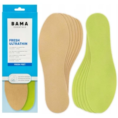 Image of Bama Fresh Ultrathin Shoe Insoles Unisex Ultra Thin Inner Soles Dermatologically Tested Inserts for Feet 6 Pairs UK 4 5/37 38 EUR