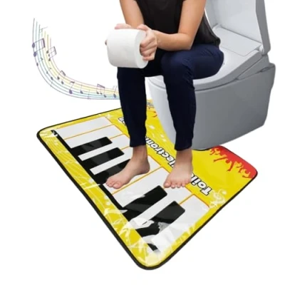 Image of Toilet Piano Mat,piano Floor Mat Toilet,Musical Bath Mat,Funny Toe Music Keyboard Mat,Creative Carpet Mat,Novelty Potty With Sound, Funny