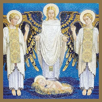 Image of Museums &amp; Galleries Pack of 5 Christmas Cards &#039;Angel Adoration&#039; Traditional from the Masterpieces Range