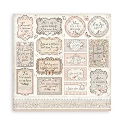 Image of Stamperia International Scrapbooking Pad You and Me, White, OSFA