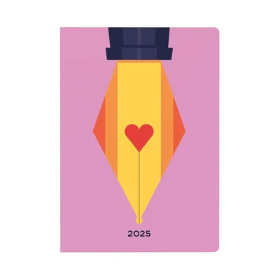 Image of Collins Peace, Love &amp; Understanding 2025 Planner A5 Week to View Diary Pink (E PLU153.FP 25) Stylish Weekly Eco with Recycled Paper