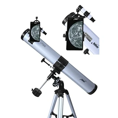 Image of Seben 76/900 EQ 2 Reflecting telescope for astronomy incl. Smartphone adapter, mount, eyepiece filter set