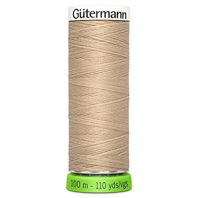 Image of Gutermann 723860 186 Sew All 100% Recycled Polyester Thread 100mtr, Ecru, OSFA