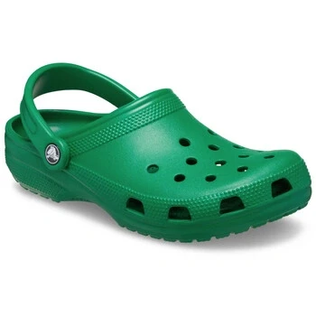 Image of Crocs Classic Unisex Pool slides, Size: M4/W5, Green ivy Synthetics