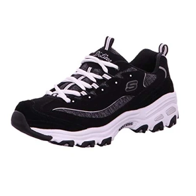 Image of Skechers Women&#039;s D&#039;lites Me Time Trainers, Black White, 3 UK