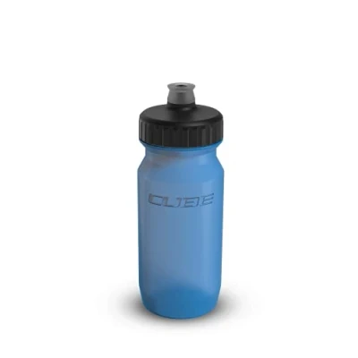 Image of Cube Feather Cycling Bottle Blue, 500ml / Bicycle Bidon Cycle Ride Reusable Drink Flask Water Mountain Road MTB Bike Gym Sport Race Lightweight Trail HPP Holder Podium Racing Accessories