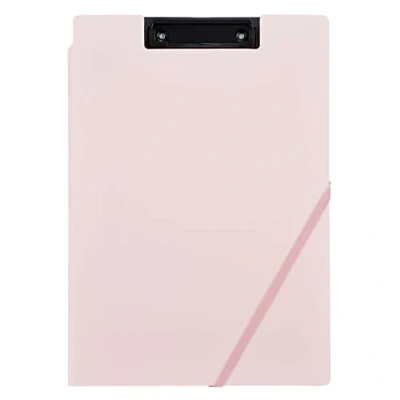 Image of Kokuyo Clipboard Folio, Pink A4 Folder with Versatile Storage Cover. Organizing Documents Clipfolio Elastic Band, Nursing Profile Holder for Dual Pen Slot. (Joha MC50P)