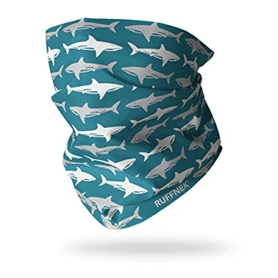 Image of Ruffnek SHARK PATTERN Multifunctional scarf/neck warmer, Snood tube for Men, Women, Children One Size