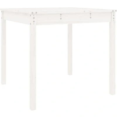 Image of vidaXL Garden Table White 82.5x82.5x76 cm Solid Wood Pine