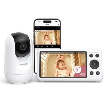 Image of MOMCOZY BM04 5&quot; LCD Screen Video Baby Monitor White