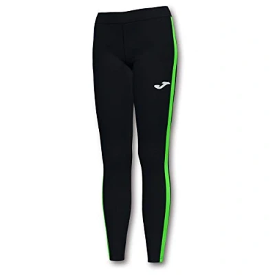 Image of Joma Elite VII Running Tights Unisex Adult, Unisex_Adult, 700009.109, Black Fluorescent Green, L