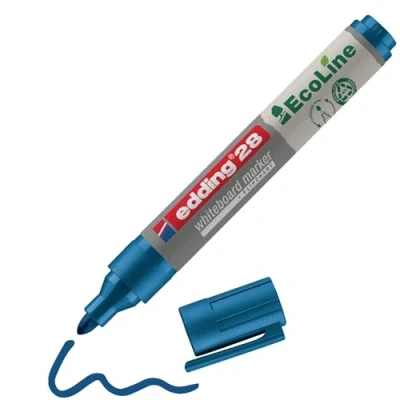 Image of edding 28 Ecoline Whiteboardmarker blau 1 Whiteboard Stift Rundspitze 1,5 3 mm Boardmarker abwischbar Whiteboard, Flipchart, Magnettafel, Pinnwand, Memoboard Sketchnotes nachfüllbar
