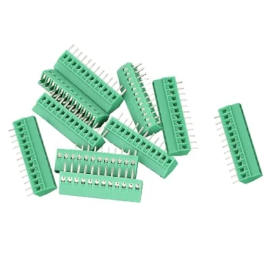 Image of 12 Pin PCB Pluggable Terminal Blocks, 10pcs/set Universal Screw Block Connector, 2.54mm Pitch Green