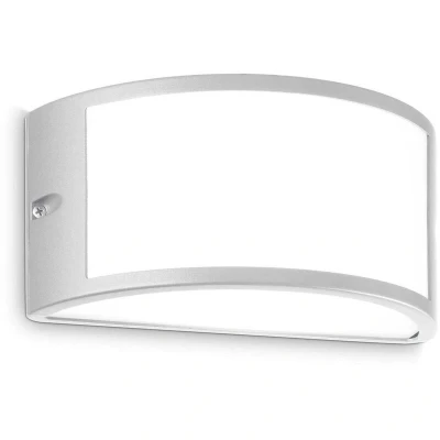 Image of Ideal Lux Lighting Rex 1 Outdoor Flush Wall Lamp Grey IP44