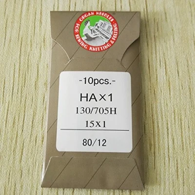 Image of HONEYSEW 10PCS ORGAN Flat Shank Needles 15X1 HAX1 130/705H SIZE 8,11,12,14,16,18,21,22 (Organ 80/12)