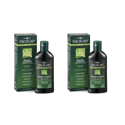 Image of BIOSLINE BIOKAP ANTIDANDRUFF SHAMPOO 2 PACKS OF 200 ML, anti dandruff, dermopurifying, sebum balancing, refreshing