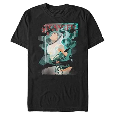 Image of Stranger Things Men&#039;s Upside Down Eleven Short Sleeve T Shirt, Black, XXL