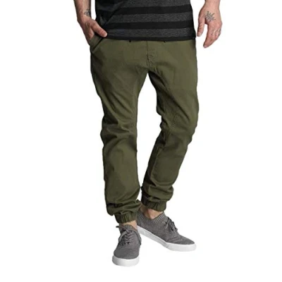 Image of Southpole Men&#039;s Basic Stretch Twill Jogger Pants Reg and Big &amp; Tall Sizes, Olive, X Large
