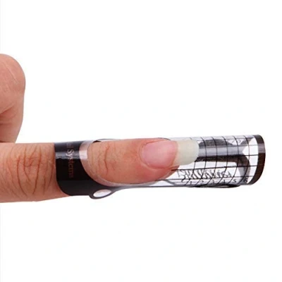 Image of 100pcs DIY Nail Art Extension Tips Form Guide UV Gel Sticker Manicure Tools