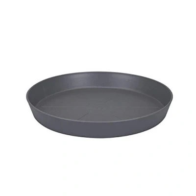 Image of 4 x Heavy Duty BLACK Small / Large Plastic Saucer Planter Plant Pot Saucers Water Tray Base (30cm)