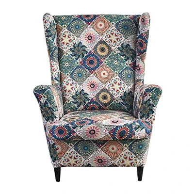 Image of Meigeh wingback chair slipcovers armchair covers Printed cover for living room A curtain of dreams