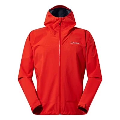 Image of Berghaus Men&#039;s Kember Vented Waterproof Shell Jacket Durable Breathable Rain Coat, Pionciana, XS