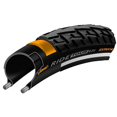 Image of Ride tour reflex tyre wire bead: black/black 700X47C (45C) TYC01160 Continental