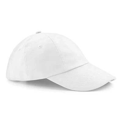 Image of Beechfield Unisex B058.WHI Low Profile Heavy Cotton Drill Cap Black/Black, One Size