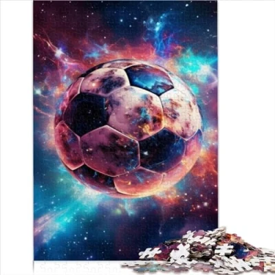 Image of Adult Puzzle Star Football 1000 Piece Cardboard for Adults Ages 12+ Gift Kids Boys Girls Size (26x38cm)
