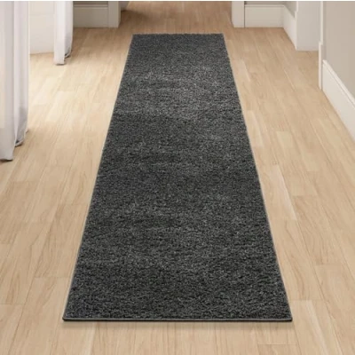 Image of homeart Area Rug Super Soft Shaggy Rugs For The Living Rooms, Bedrooms And Kitchen Modern, Easy To Clean Carpet 80x300 cm, Smoky