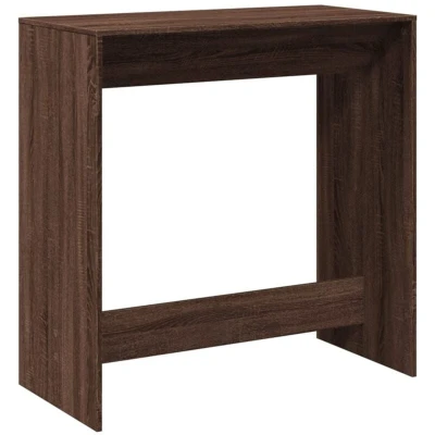 Image of vidaXL Bar Table Kitchen Counter/Bistro Tall Brown Oak Engineered Wood 102x50x103.5cm, Versatile, Easy to Clean