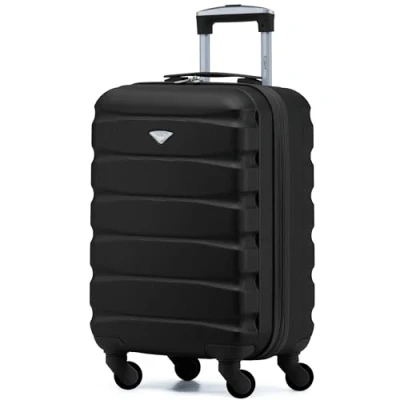 Image of Flight Knight Lightweight 4 Wheel ABS Hard Case Suitcases Cabin Carry On Hand Luggage Approved for Over 35 Airlines Including easyJet, Maximum Size KLM &amp; Air France 55x35x25cm