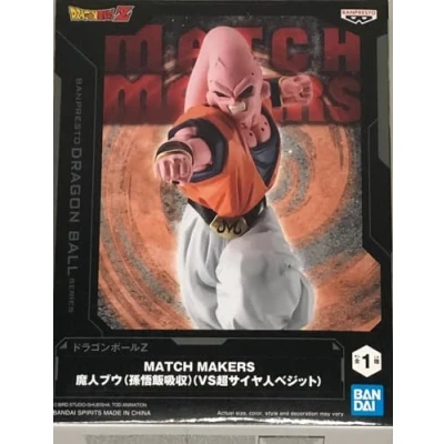 Image of BANPRESTO BP88600P Majin Buu Action Figure, Gohan Absorbed, Vs Vegito Super Saiyan, Dragon Ball Z, Match Makers, 5.5&quot;, Multicolor