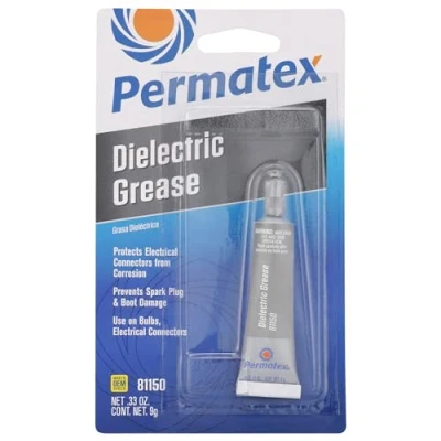 Image of Permatex 81150 Dielectric Tune Up Grease, Protects connections from Salt, Dirt and corrosion,Prevent Spark plugs &amp; Boot damage 1 x 9g